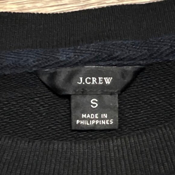 J. Crew University Terry Love Sweatshirt Black Size Small - Picture 6 of 6